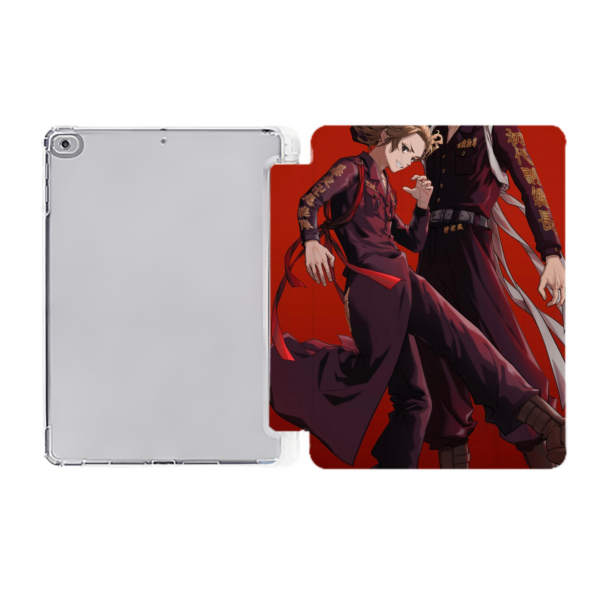 （画像用） 東京リベンジャーズ Tokyo Revengers IPad ケース ペン収納付き 三つ折りスタンド PUレザー×シリコン 対応機種9.5/10.5/10.9インチ